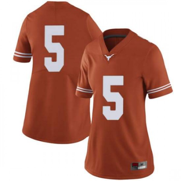 Women's University of Texas #5 Royce Hamm Jr. Limited Football Jersey Orange